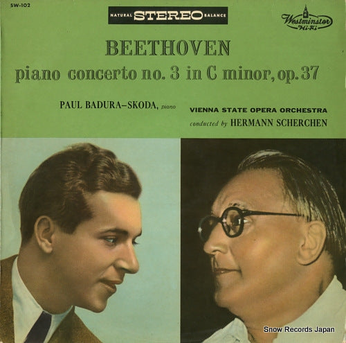 BADURA-SKODA, PAUL / HERMANN SCHERCHEN beethoven; piano concerto no.3 in c minor, op.39 SW-102