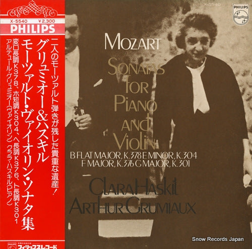 GRUMIAUX, ARTHUR, AND CLARA HASKIL mozart; sonatas for piano and violin X-5540
