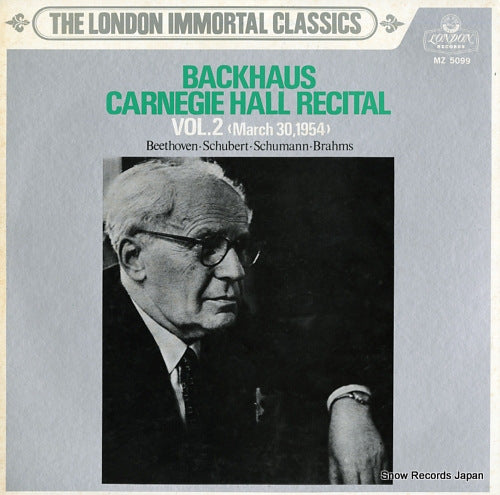 BACKHAUS, WILHELM carnegie hall recital no.2 (march 30.1954) MZ5099