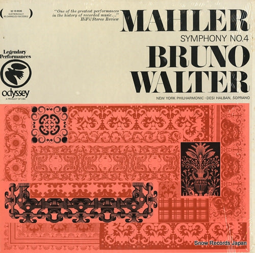 WALTER, BRUNO mahler; symphony no.4 32160026