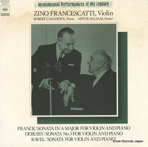 FRANCESCATTI, ZINO franck; sonata in a major for violin and piano SOCU57