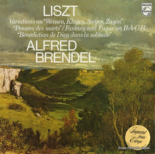 BRENDEL, ALFRED liszt; variations on "weinen, klagen, sorge, zagen" 9500286