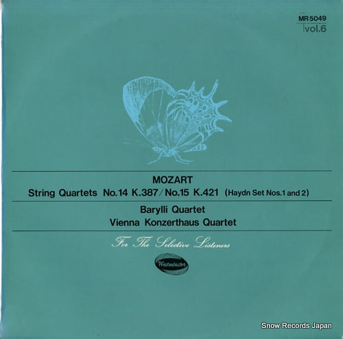 BARYLLI QUARTET / VIENNA KONZERTHAUS QUARTET mozart; string quartets no.14 / no.15 MR5049