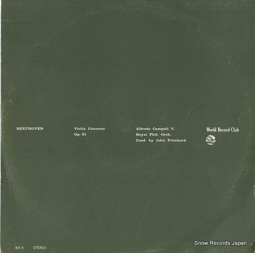 CAMPOLI, ALFREDO beethoven; violin concerto op.61 WS-5
