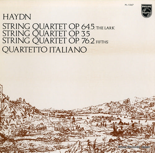 QUARTETTO ITALIANO haydn; string quartet op.64,5, "the lark", op.3,5 and op.76,2, "fifths" PL-1367