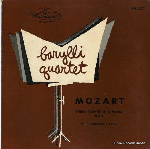 BARYLLI QUARTET, THE mozart; string quintet in c major k.515 WL5271