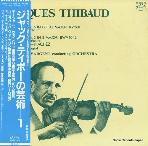 THIBAUD, JACQUES mozart; concerto no.6 in e-flat major, kv.268 for violin and orchestra OS-7099-RC