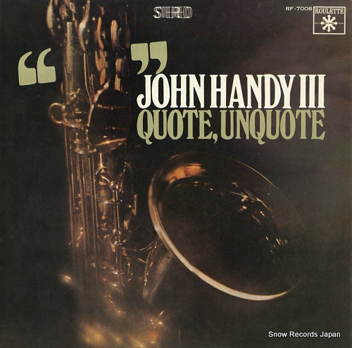 HANDY, JOHN john handy iii / quote, unquote RF-7006