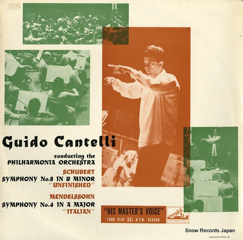CANTELLI, GUIDO schubert; symphony no.8 in b minor "unfinished" ALP1325