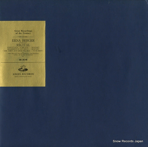 BERGER, ERNA recital GR-2174