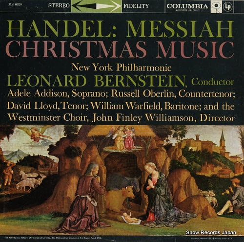 BERNSTEIN, LEONARD handel; messiah / christmas music MS6020