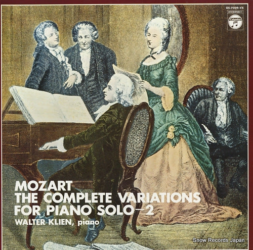 KLIEN, WALTER mozart; the complete variations for piano solo-2 OS-7009-VX