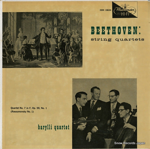 BARYLLI QUARTET, THE beethoven; string quartets XWN18634