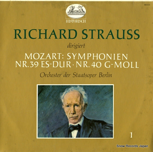 STRAUSS, RICHARD mozart; symphonien nr.39 es-dur and nr.40 g-moll 88022