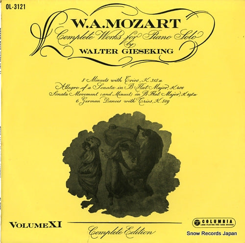 GIESEKING, WALTER mozart; complete works for piano solo volume xi OL-3121