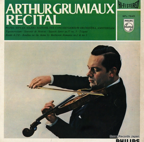 GRUMIAUX, ARTHUR recital SFL-7645
