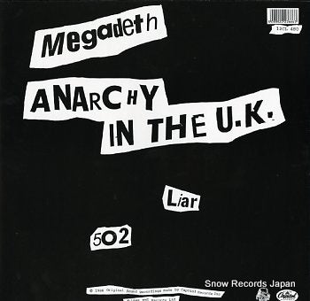 MEGADETH anarchy in the u.k. 12CL480