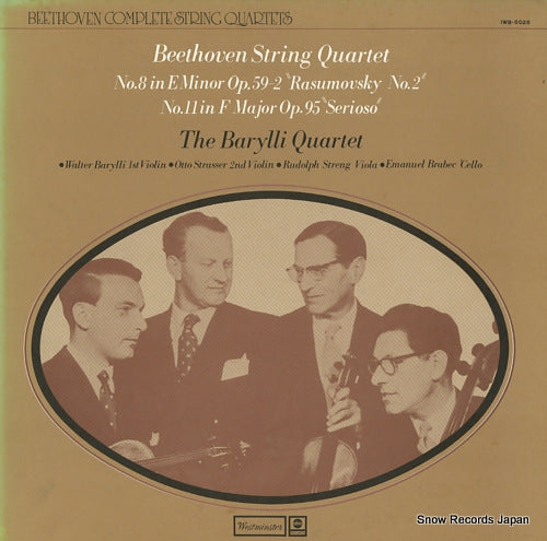 BARYLLI QUARTET, THE beethoven; string quartet no.8 in e minor op.59-2 "rasumovsky no.2" and no.11 "serioso" IWB-5025