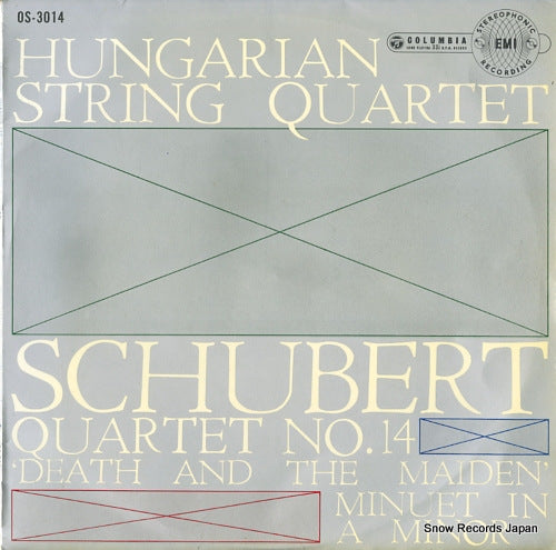 HUNGARIAN STRING QUARTET schubert; qaurtet no.14 "death and the maiden" / minuet in a minor OS-3014