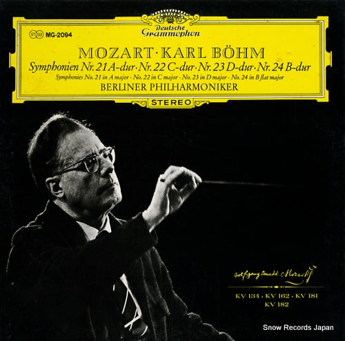 BOHM, KARL mozart; symphonien nr.21･nr.22･nr.23･nr.24 MG-2094