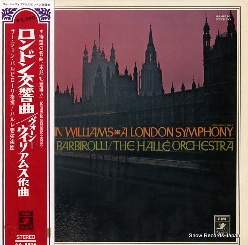 BARBIROLLI, JOHN vaughan williams; a london symphony(symphony no.2) AA-8516