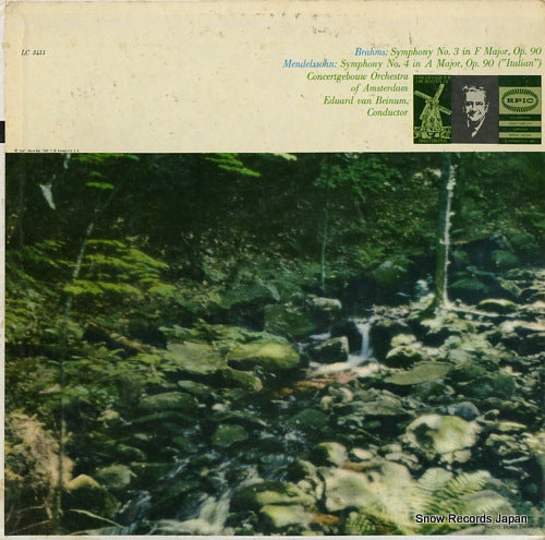 BEINUM, EDUARD VAN brahms; symphony no.3 in f major, op.90 LC3411
