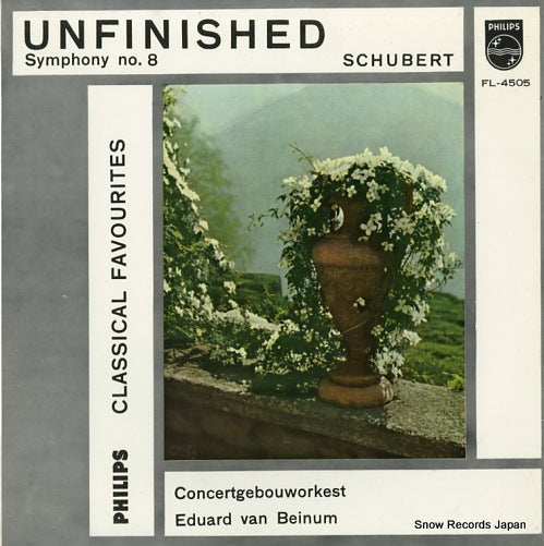 BEINUM, EDUARD VAN schubert; "unfinished" symphony no.8 FL-4505