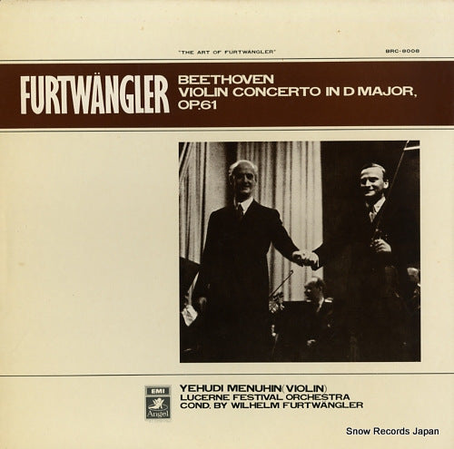 FURTWANGLER, WILHELM beethoven; violin concerto in d major, op.61 BRC-8008