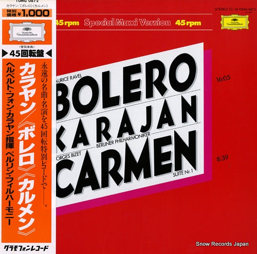 KARAJAN, HERBERT VON ravel; bolero / bizet; carmen suite nr.1 10MG0872