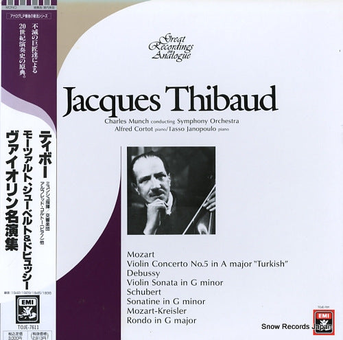 THIBAUD, JACQUES mozart; violin concerto no.5 in a major "turkish" TOJE-7611