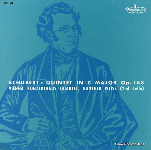 VIENNA KONZERTHAUS QUARTET, THE schubert; quintet in c major op.163 MLP-1504