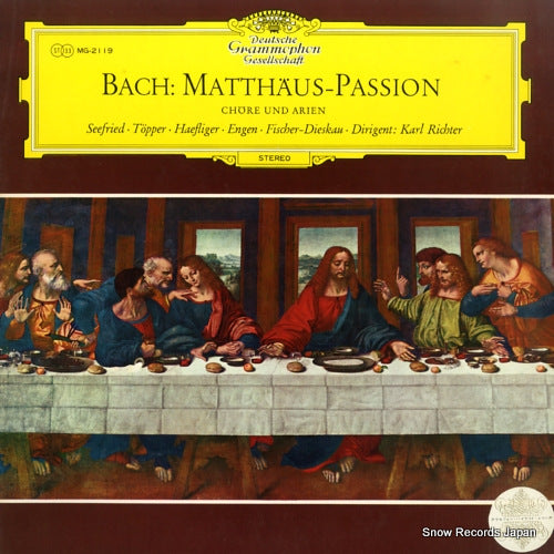 RICHTER, KARL bach; matthaus-passion MG-2119