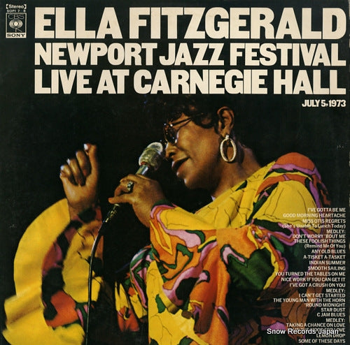 FITZGERALD, ELLA newport jazz festival live at carnegie hall SOPI7-8