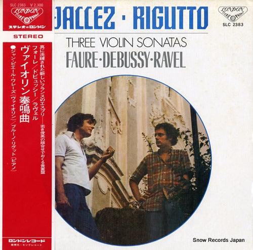 WALLEZ, JEAN-PIERRE, AND BRUNO RIGUTTO faure/debussy/ravel; three violin sonatas SLC2383