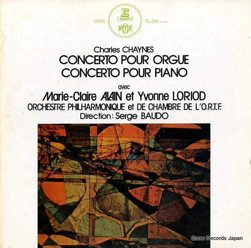 ALAIN, MARIE-CLAIRE / YVONNE LORIOD chaynes; concerto pour orgue and piano REL-2506