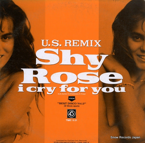ROSE, SHY / SINITTA i cry for you / toy boy SLP-5