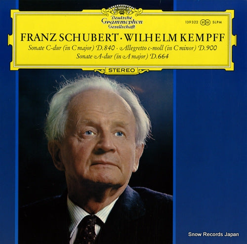 KEMPFF, WILHELM schubert; sonate c-dur(in c major) d.840 139322SLPM