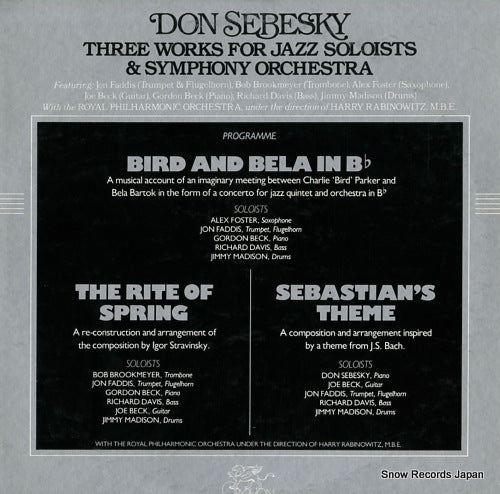 SEBESKY, DON three works for jazz soloists & symphony orchestra RJ-7496