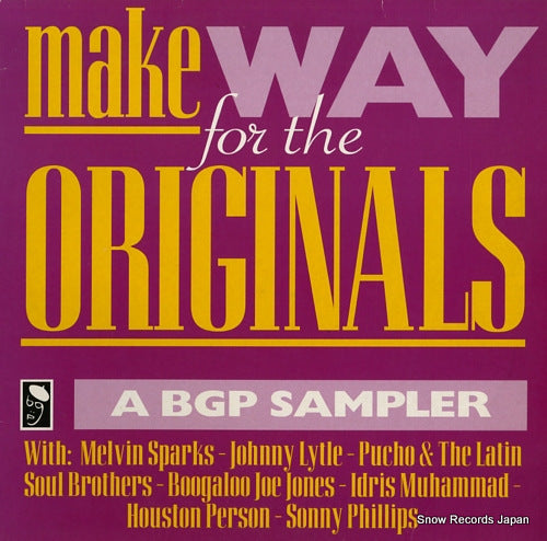 V/A make way for the originals / a bgp sampler BGPX100