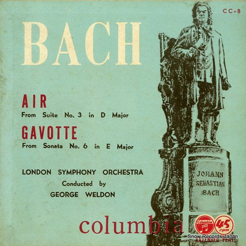 WELDON, GEORGE bach; air from suite no.3 in d major CC-8
