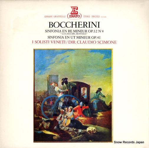 SCIMONE, CLAUDIO boccherini; sinfonia en re mineur op.12 no4 and ut mineur op.41 ERA-2053