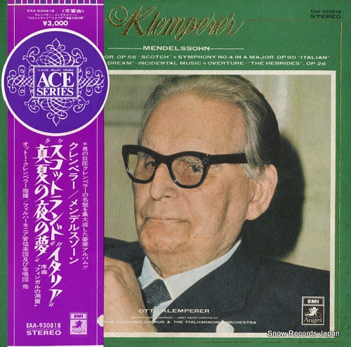 KLEMPERER, OTTO mendelssohn; symphony no.3 "schotch", no.4 "italian" EAA-93081B