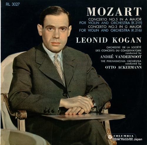 KOGAN, LEONID mozart; concerto no.5 and no.3 RL3027
