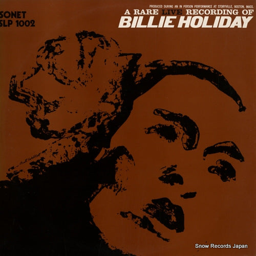 HOLIDAY, BILLIE a rare live recording SLP1002