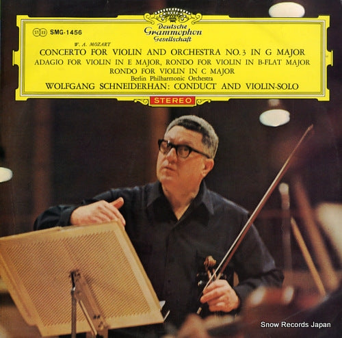 SCHNEIDERHAN, WOLFGANG mozart; concerto for violin and orchestra no .3 in g major SMG-1456