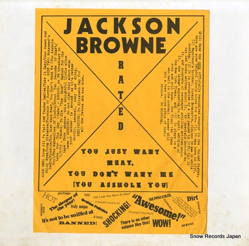 BROWNE, JACKSON rated x (you just want meat) HAR166