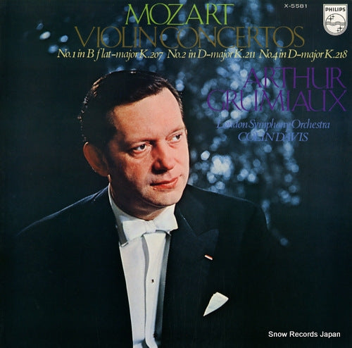 GRUMIAUX, ARHEUR mozart; violin concertos no.1, no.2 and no.4 X-5581