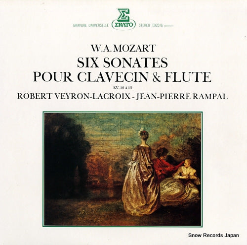 RAMPAL, JEAN-PIERRE, AND ROBERT VEYRON-LACROIX mozart; six sonates pour clavecin & flute EX-2316