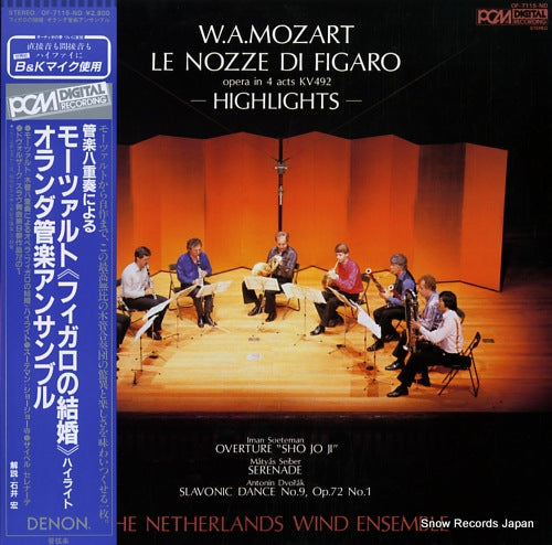 NETHERLANDS WIND ENSEMBLE, THE mozart; le nozze di figaro (opera in 4 acts kv492) highlights OF-7115-ND