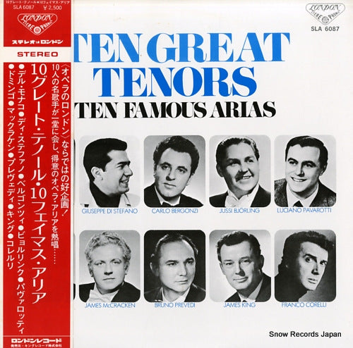 TEN GREAT TENORS ten famousarias SLA6087